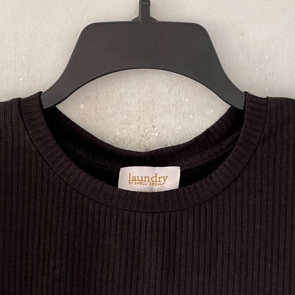 Laundry by Shelli Segal Ribbed Puff Sleeve Top (NWT) - Picture 3 of 10